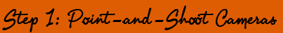 Step1: Point-and-Shoot Cameras