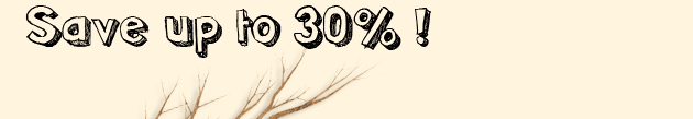 Save up to 30 percent!