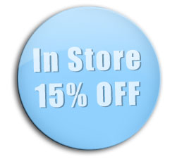 In Store 15 percent OFF!