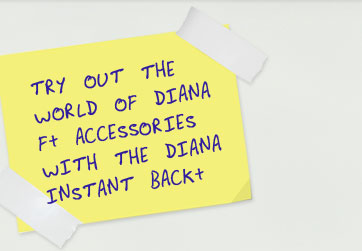 Try out the wild world of Diana F+ features and accessories in combination with the Diana Instant Back+.