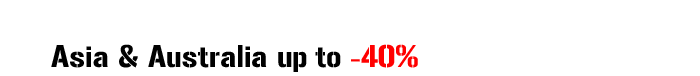 Asia & Australia up to -40%