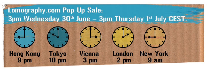 Lomography.com Pop-Up Sale: 3pm Wednesday 30th June – 3pm Thursday 1st July CEST. 