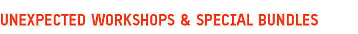 Unexpected Workshops & Special Bundles 