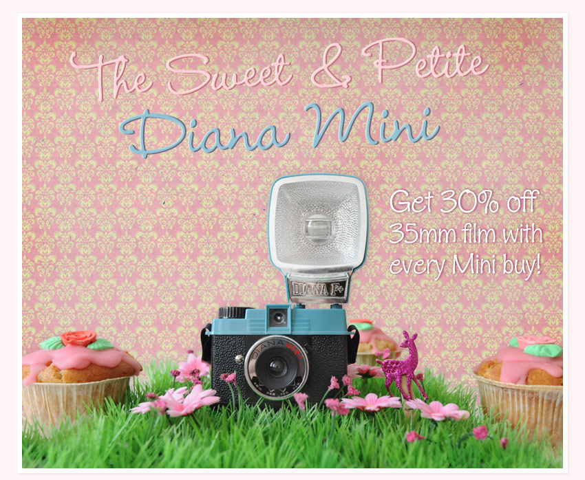 THE SWEET AND PETITE DIANA MINI - GET 30% off 35mm film with every Mini buy!