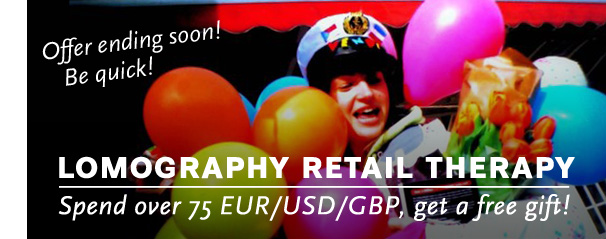 Lomography Retail Therapy - Spend over 75 EUR/USD/GBP, get a free gift!