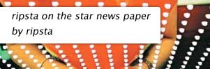 ripsta on the star news paper by ripsta