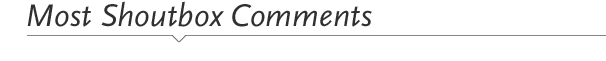 Most Shoutbox Comments