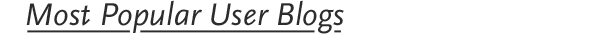 most popular user blogs