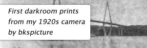 First darkroom prints from my 1920s camera