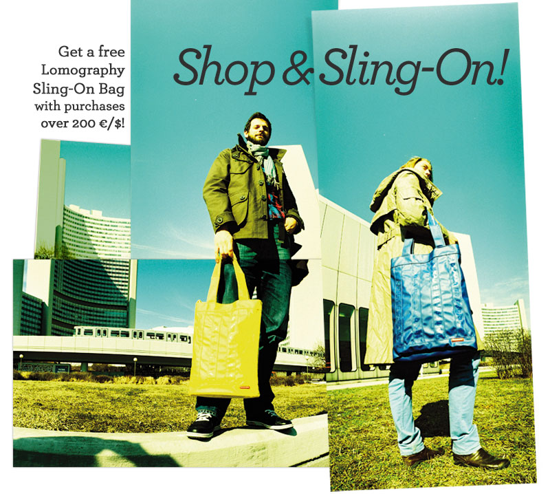Get a free Lomography Sling-On Bag with purchases over 200 USD/EUR