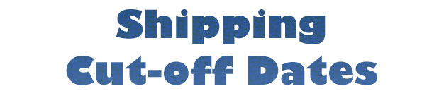 Express Shipping Cut-off Dates 