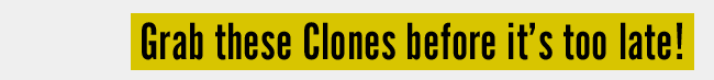 Grab these Clones before it's too late!