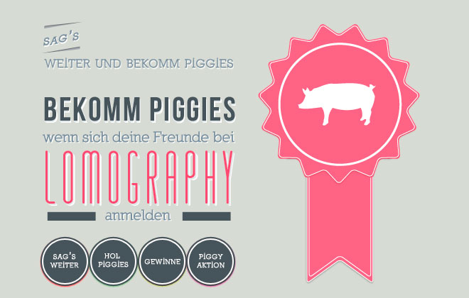 Get your pals to join Lomography and bag yourself some tasty Piggies!