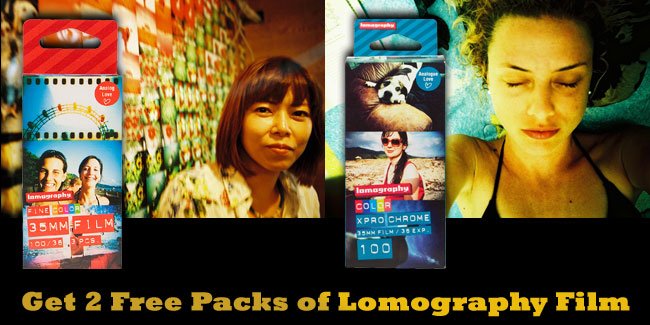 1. Get 2 Free Packs of Lomography Film 