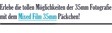 Experience the rich and varied aromas of 35mm film photography with the Mixed Film 35mm pack 