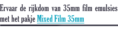 Experience the rich and varied aromas of 35mm film photography with the Mixed Film 35mm pack 