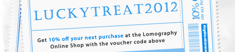 Get 10% off all purchases at the Lomography Online Shop with the voucher code above!