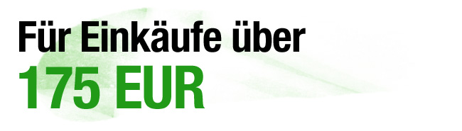 Spend over 175 EUR/USD/GBP