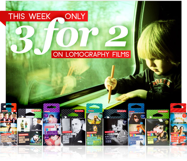 THIS WEEK ONLY! 3 FOR 2 ON LOMOGRAPHY FILMS