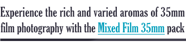 Experience the rich and varied aromas of 35mm film photography with the Mixed Film 35mm pack 