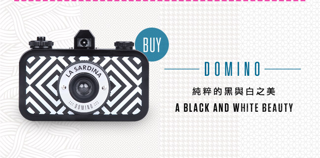 Domino - The lovable 35mm camera dressed in elegant black and white