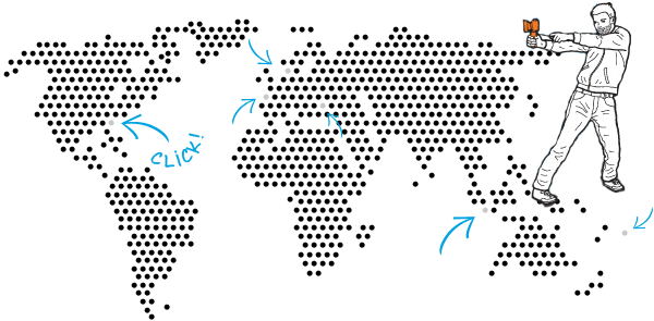 Click the blinking dots!